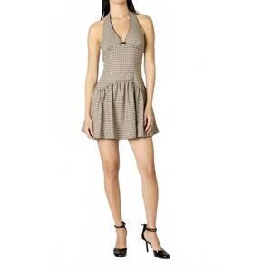 NEW NIA ollie mini dress in charcoal - grey